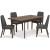 Lyncott Brown Extendable Wood Dining Table with Butterfly Leaf