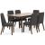 Lyncott Brown Extendable Wood Dining Table with Butterfly Leaf