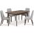 Lyncott Brown Extendable Wood Dining Table with Butterfly Leaf