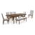 Lyncott Wood Extendable Dining Table - Brown Mid-Century Style