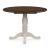 Wirloni Round Drop-Leaf Dining Table - Antique White & Brown