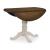 Wirloni Round Drop-Leaf Dining Table - Antique White & Brown