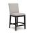 Neymorton Wood Barstool - Gray Upholstered 30