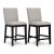 Neymorton Wood Barstool - Gray Upholstered 30