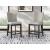 Neymorton Wood Barstool - Gray Upholstered 30