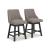 Neymorton Swivel Barstool - Gray Upholstered & Wood | Sohomod