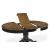 Clorazi Oval Extendable Dining Table - Black & Brown Wood