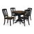 Clorazi Oval Extendable Dining Table - Black & Brown Wood