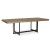 Tomtyn Extendable Dining Table - Light Brown Wood & Metal | Seats 8