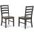 Wildenauer Modern Farmhouse Ladderback Dining Chair | Brown & Black