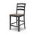 Wildenauer Wood Barstool - Black & Brown Rake Back Stool | Sohomod