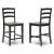 Wildenauer Wood Barstool - Black & Brown Rake Back Stool | Sohomod