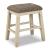 Bolanburg Antiqued White Upholstered Wood Counter Stool