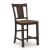 Rylandeen Wood Barstool - Two-Tone Rustic Bar Seating | Sohomod
