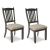 Tyler Creek Slat-Back Dining Side Chair | Black & Grayish-Brown