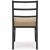 Isanti Woven Rattan Dining Side Chair | Black Wood Frame