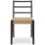Isanti Woven Rattan Dining Side Chair | Black Wood Frame