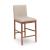 Isanti Wood Barstool - Cross-Back Upholstered Bar Stool | Sohomod