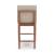 Isanti Wood Barstool - Cross-Back Upholstered Bar Stool | Sohomod