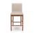 Isanti Wood Barstool - Cross-Back Upholstered Bar Stool | Sohomod
