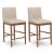 Isanti Wood Barstool - Cross-Back Upholstered Bar Stool | Sohomod