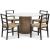 Isanti Woven Rattan Dining Side Chair | Black Wood Frame