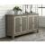 Krystanza Wood Dining Server - 4-Door Weathered Gray Buffet