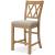 Havonplane Wood Barstool - Upholstered Bar Height | Sohomod