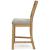 Havonplane Wood Barstool - Upholstered Bar Height | Sohomod