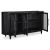 Rowanbeck Black Wood Dining Server - Art Deco 3-Door Buffet