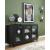 Rowanbeck Black Wood Dining Server - Art Deco 3-Door Buffet