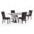 D8212 Faux Marble Rectangular Dining Room Set