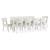 Ashley Chalanna White Extendable Dining Table - Seats 10