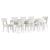 Ashley Chalanna White Extendable Dining Table - Seats 10