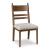 Greddinton Ladder-Back Dining Chair | Rustic Brown Upholstered