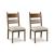 Greddinton Ladder-Back Dining Chair | Rustic Brown Upholstered