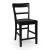 Greddinton Black Wood Barstool Set of 2 | Slat Back Design