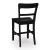 Greddinton Black Wood Barstool Set of 2 | Slat Back Design