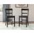 Greddinton Black Wood Barstool Set of 2 | Slat Back Design