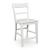 Greddinton White Wood Barstool with Slat Back Design
