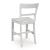 Greddinton White Wood Barstool with Slat Back Design
