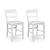 Greddinton White Wood Barstool with Slat Back Design