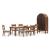 Greddinton Rectangular Wood Dining Table in Brown | Sohomod
