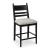 Greddinton Black Wood & Gray Upholstered Bar Height Stool