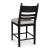 Greddinton Black Wood & Gray Upholstered Bar Height Stool