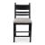 Greddinton Black Wood & Gray Upholstered Bar Height Stool