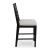 Greddinton Black Wood & Gray Upholstered Bar Height Stool