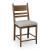 Greddinton Black Wood & Gray Upholstered Counter Stool