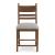 Greddinton Black Wood & Gray Upholstered Counter Stool