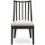 Galliden Upholstered Dining Side Chair | Black Wood Finish